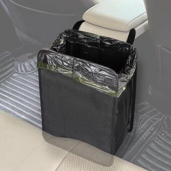 Ginsco Foldable Car Trash Can Large 3 Gallons, Hanging Car Garbage Can Large Capacity Water-Resistant Car Trash Bag, Leakproof Car Can, Car Storage Bag for Camping, Car Interior...