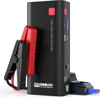 GOOLOO Jump Starter 2000A Peak Car Jumper Starter 12V SuperSafe Lithium Jump Box, Battery Booster Pack, Portable Car Battery Charger, and Jumper Cables for Up to 8.0L Gas or...