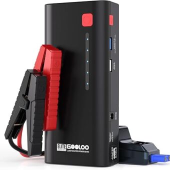 GOOLOO Jump Starter 2000A Peak Car Jumper Starter 12V SuperSafe Lithium Jump Box, Battery Booster Pack, Portable Car Battery Charger, and Jumper Cables for Up to 8.0L Gas or...