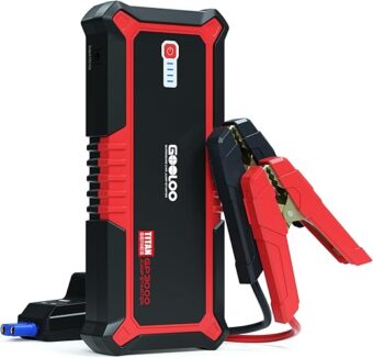 GOOLOO Upgraded GP3000 Jump Starter 3000A Peak Car Starter (Up to 9L Gas or 7L Diesel Engine) 12V Jump Box Auto Lithium Battery Booster SuperSafe Portable Power Pack with USB...