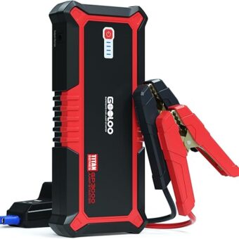 GOOLOO Upgraded GP3000 Jump Starter 3000A Peak Car Starter (Up to 9L Gas or 7L Diesel Engine) 12V Jump Box Auto Lithium Battery Booster SuperSafe Portable Power Pack with USB...