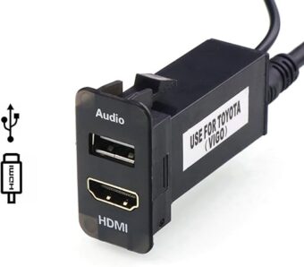 HDMI Socket Mount Cable +USB Audio Input Use for Toyota（Type B）