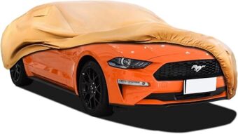 Heavy Duty Outdoor Car Cover Custom Fit for Ford Mustang, Windproof All Weather Waterproof Sun Rain UV Dust Snow Protection Outdoor Car Covers