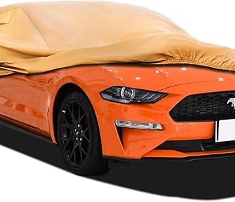 Heavy Duty Outdoor Car Cover Custom Fit for Ford Mustang, Windproof All Weather Waterproof Sun Rain UV Dust Snow Protection Outdoor Car Covers