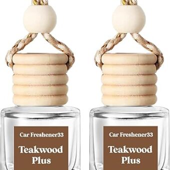 HoogaLife Car Air Freshener Diffuser – Revitalize Your Drive with Hanging Air Freshener Diffuser Aromatic Bliss On the Go(Maho&Teakwood Plus)