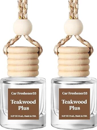 HoogaLife Car Air Freshener Diffuser – Revitalize Your Drive with Hanging Air Freshener Diffuser Aromatic Bliss On the Go(Maho&Teakwood Plus)