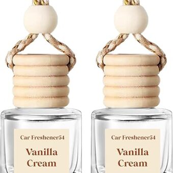 HoogaLife Car Air Freshener Diffuser – Revitalize Your Drive with Hanging Air Freshener Diffuser Aromatic Bliss On The Go(VANILLA CREAM)