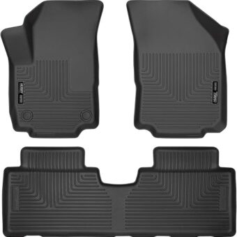 Husky Liners Weatherbeater Floor Mats | Fits 2018 - 2024 GMC Terrain | Front & 2nd Row, 3-pc Black - 95151