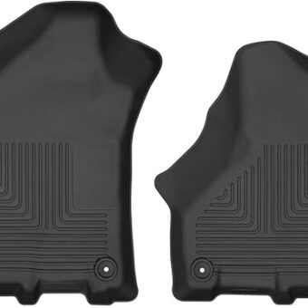 Husky Liners Weatherbeater Floor Mats | Fits 2019 - 2024 Ram 2500, 3500, Crew & Mega Cab | Front Row, 2-pc Black - 13051