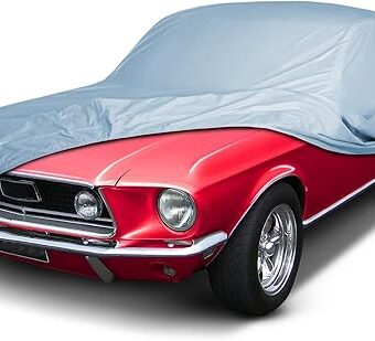 iCarCover Custom Car Cover for 1964-1968 Ford Mustang Waterproof All-Weather Rain Snow UV Sun Protector Full Exterior Weatherproof Indoor Outdoor Car Cover