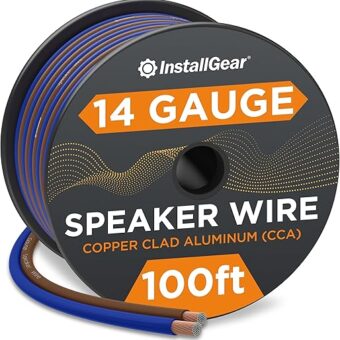 InstallGear 14 Gauge Speaker Wire 100 ft Cable, 14 AWG Speaker Wire Cable, True Spec Soft Touch Cables | Great use for Car Audio Speaker Wire, Stereos, Home Theater Speakers,...