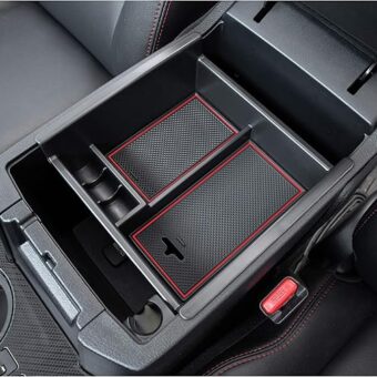 JDMCAR Center Console Organizer Compatible with Toyota 4Runner Accessories 2010-2024 and Kia Telluride (2020-2024), Insert ABS Black Materials 4 Runner Tray, Armrest Box...