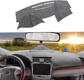 JDMCAR Dashboard Cover Mat Pad Compatible with 2007-2011 Toyota Camry Accessories, Anti Slip Dash Cover Pad Protector (Gray)