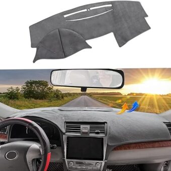 JDMCAR Dashboard Cover Mat Pad Compatible with 2007-2011 Toyota Camry Accessories, Anti Slip Dash Cover Pad Protector (Gray)