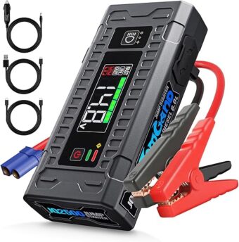 JQ2500 Portable Lithium Jump Starter, 12V 2500 Amp Car Battery Booster Pack for Upto 8.5L Gas or 6.5L Diesel Engines, Jump Box and Jumper with 100W Two-Way Fast Charge, 24...