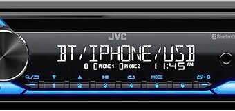 JVC KD-SR87BT Bluetooth CD Car Stereo with USB Port – AM/FM Radio, MP3 Player, High Contrast LCD, Detachable Face Plate – Single DIN – 13-Band EQ