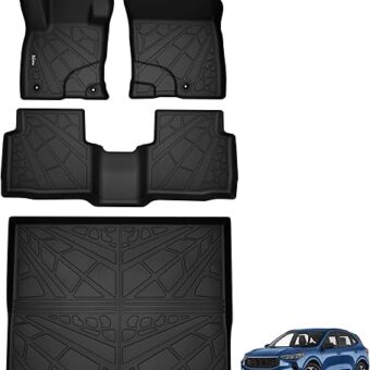 KARPAL Floor Mats Cargo Liner Fit for Ford Escape 2020-2024 (NOT Fit Hybrid), Custom Fit TPE Rubber Guard Accessories Anti-Slip Car Mats for Ford Escape, 1st & 2nd Row & Cargo...