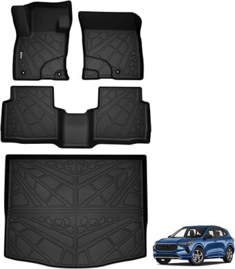 KARPAL Floor Mats Cargo Liner Fit for Ford Escape 2020-2024 (NOT Fit Hybrid), Custom Fit TPE Rubber Guard Accessories Anti-Slip Car Mats for Ford Escape, 1st & 2nd Row & Cargo...