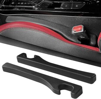 KAYZT Seat Gap Filler Universal Fit Car SUV to Fill The Gaps Between Seat and Console Blocker Stopper Pack of 2 Black