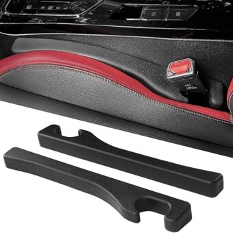 KAYZT Seat Gap Filler Universal Fit Car SUV to Fill The Gaps Between Seat and Console Blocker Stopper Pack of 2 Black