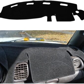 KEDAKEJI Dashboard Dash Board Cover Mat Carpet Compatible with 1998 1999 2000 2001 Dodge Ram 1500 2500 3500,Black