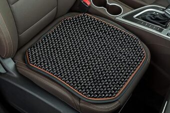 KENNISI Beaded Car Seat Cushion Massaging Durable Large beaded seat covers for cars Chair Trucks for Autumn Summer 1-PC (1-Black-FD)