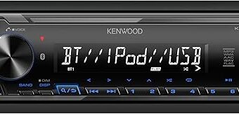 KENWOOD KMM-BT270U Bluetooth Digital Media Car Stereo Receiver with USB Port – AM/FM Radio, MP3 Player, High Contrast LCD, Detachable Face Plate, Single DIN, 13-Band EQ