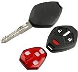 Key Fob Keyless Entry Remote Shell Case & Pad fits Mitsubishi Outlander Lancer Mirage i-MEIV