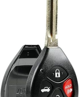 Key Fob Keyless Entry Remote Shell Case & Pad fits Toyota 2008-2013 Avalon / 2007-2011 Camry / 2008-2013 Corolla / 2009-2014 Venza (HYQ12BBY, GQ4-29T)