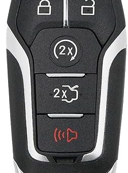 Key Fob Shell Case Replacement Fits for Ford Mustang Fusion Edge Explorer F150 F250 F350 Lincoln MKZ MKX MKC 2014 2015 2016 2017 Keyless Entry Remote Control 5 Button Pad Cover...