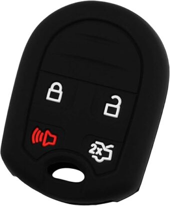 KeyGuardz Keyless Entry Remote Car Key Fob Outer Shell Cover Soft Rubber Protective Case for Ford Lincoln CWTWB1U793