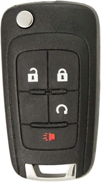 Keyless2Go Replacement for Keyless Remote 4 Button Flip Car Key Fob For OHT01060512