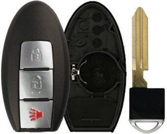 KeylessOption Keyless Entry Remote Smart Car Key Fob Shell Case Cover Valet Insert Blade for Nissan KR55WK49622