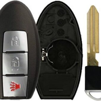 KeylessOption Keyless Entry Remote Smart Car Key Fob Shell Case Cover Valet Insert Blade for Nissan KR55WK49622