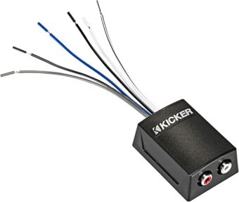 KICKER 46KISLOC2 Speaker Wire-to-RCA Line-Out Converter w/LOC+12v Turn on Lead