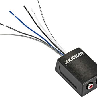 KICKER 46KISLOC2 Speaker Wire-to-RCA Line-Out Converter w/LOC+12v Turn on Lead