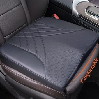 kingphenix Premium Car Seat Cushion, Memory Foam Driver Seat Cushion to Improve Driving View- Coccyx & Lower Back Pain Relief - Seat Cushion for Car, Truck, Office Chair (Black)