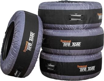 Kurgo Seasonal Tire Totes, Spare Tire Cover, Portable Wheel Bags, Winter Tire Cover, Handle for Easy Transportation, Universal Fit, Machine Washable, Fits Tires 22” to 31”,...