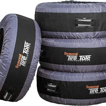 Kurgo Seasonal Tire Totes, Spare Tire Cover, Portable Wheel Bags, Winter Tire Cover, Handle for Easy Transportation, Universal Fit, Machine Washable, Fits Tires 22” to 31”,...