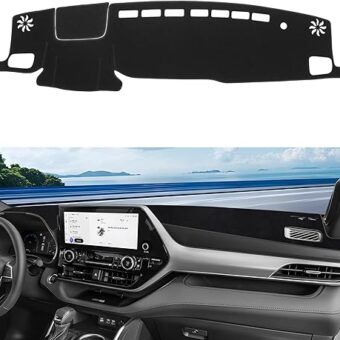 KUST Car Dashboard Cover Custom Fit for Toyota Highlander 2020-2025 Left Hand Driving Non-Slip Dashboard Mat Pad Interior for Toyota Highlander Accessories Dash Mat Sunshade...