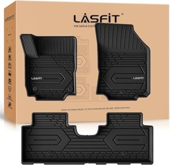 LASFIT Floor Mats Fit for Chevrolet Equinox/for GMC Terrain Denali 2018-2024, All Weather Protection TPE Car Liners, 1st & 2nd Row Set