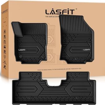 LASFIT Floor Mats Fit for Chevrolet Equinox/for GMC Terrain Denali 2018-2024, All Weather Protection TPE Car Liners, 1st & 2nd Row Set