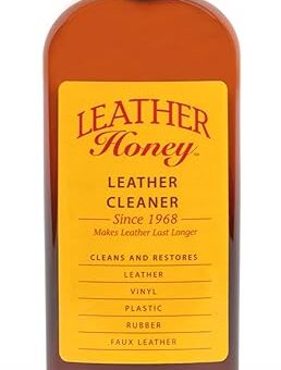 Leather Honey Leather Cleaner: Non-Toxic Leather Care Made in The USA Since 1968. Deep Cleans Leather, Faux & Vinyl - Couches, Car Seats, Purses, Tack, Shoes & Bags. Safe Any...