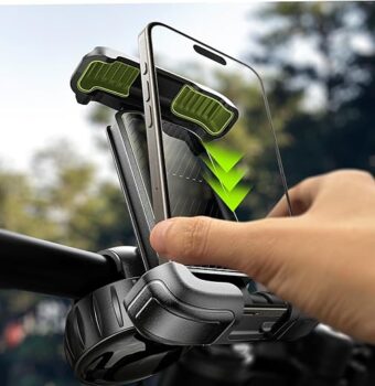 LISEN Bike Phone Holder, [2024 Upgrade] Motorcycle Phone Mount, Bicycle Phone Holder, Handlebar Phone Mount, for iPhone Bike Mount, Bike Accessories, Bicycle Accessories for...