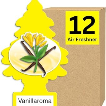 LITTLE TREES Car Air Freshener | Hanging Paper Tree for Home or Car | Vanillaroma | 12 Pack