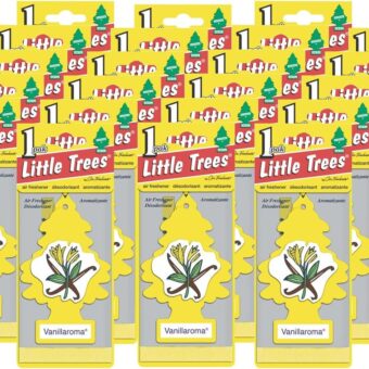 LITTLE TREES Car Air Freshener | Hanging Paper Tree for Home or Car | Vanillaroma | 24 Pack