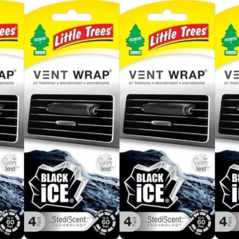 Little Trees Vent Wrap Air Freshener 4-Packs Car Air Freshner (Black Ice)