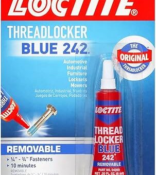 Loctite Threadlocker Blue 242 - Removable Thread Lock Glue for Nuts, Bolts, & Fasteners, Medium Strength Screw Glue to Prevent Loosening & Corrosion - 6 ml, 1 Pack