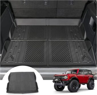 Mabett Cargo Liner Non-Slip Mat for Ford Bronco Accessories, All-Weather Protection Trunk Mat Fit Bronco 2021 2022 2023 2024 4-Door Black