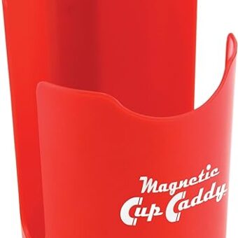 Master Magnetics Magnetic Cup Caddy - Keep Your Favorite Beverage at Hand, 3.3" Inner Diameter, 4.625" Height, Red, 07582